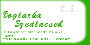 boglarka szedlacsek business card